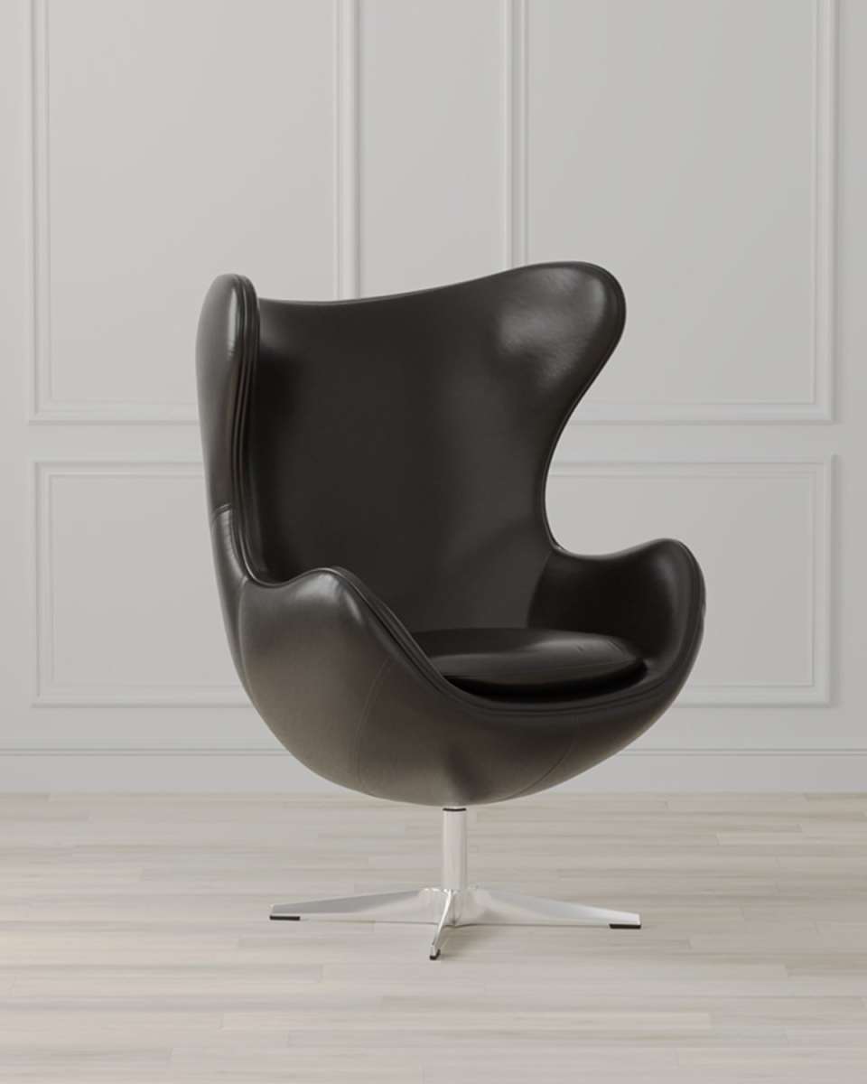 Jacobean Leather Egg Chair